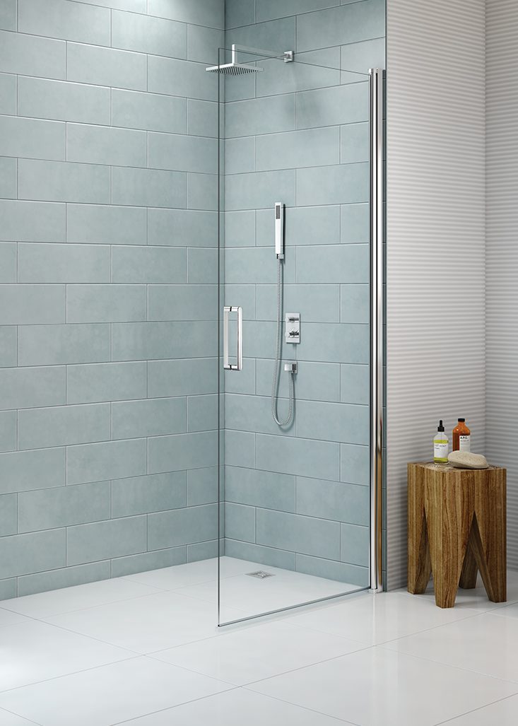 Душевая перегородка S8FPC80H Merlyn Pivot Хромированный - Вид №4