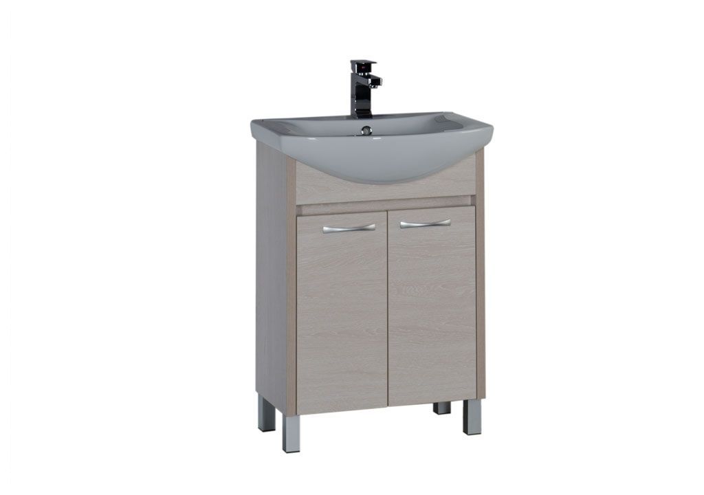 Тумба с раковиной Aquanet Донна 60 белый дуб (2 дверцы) 0016904100168863 - Вид №1