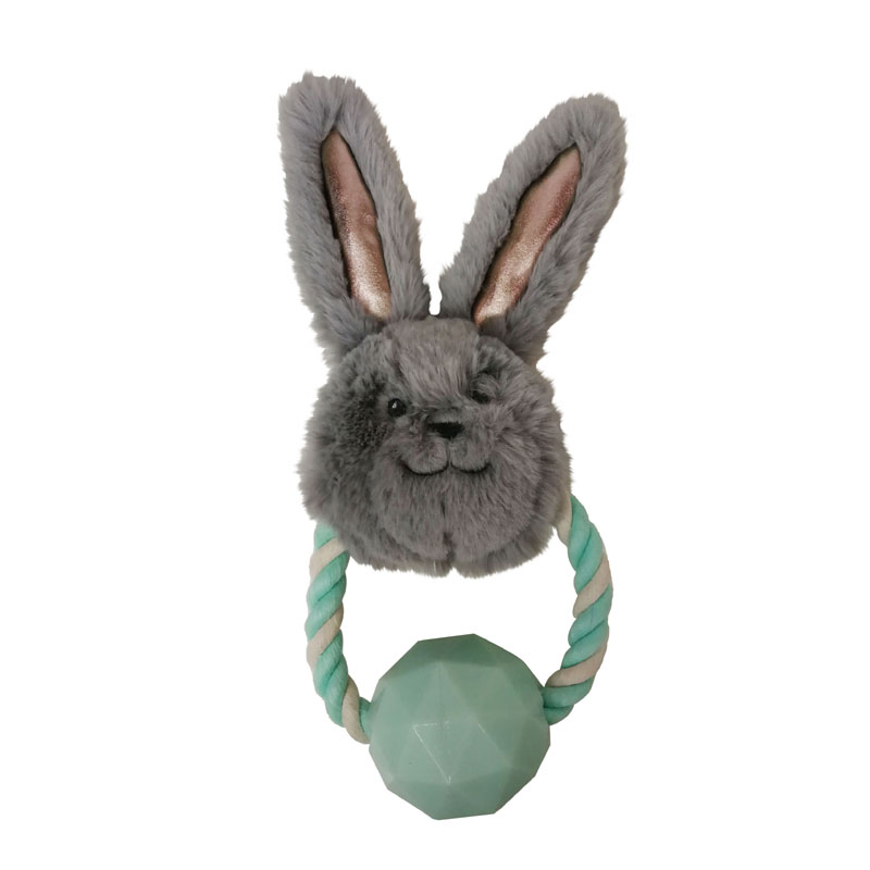 ПР0050325 Игрушка для собак Enchanted Forest Лесные звери на кольце с мячом и пищалкой плюш 23см CHOMPER  - Вид №1