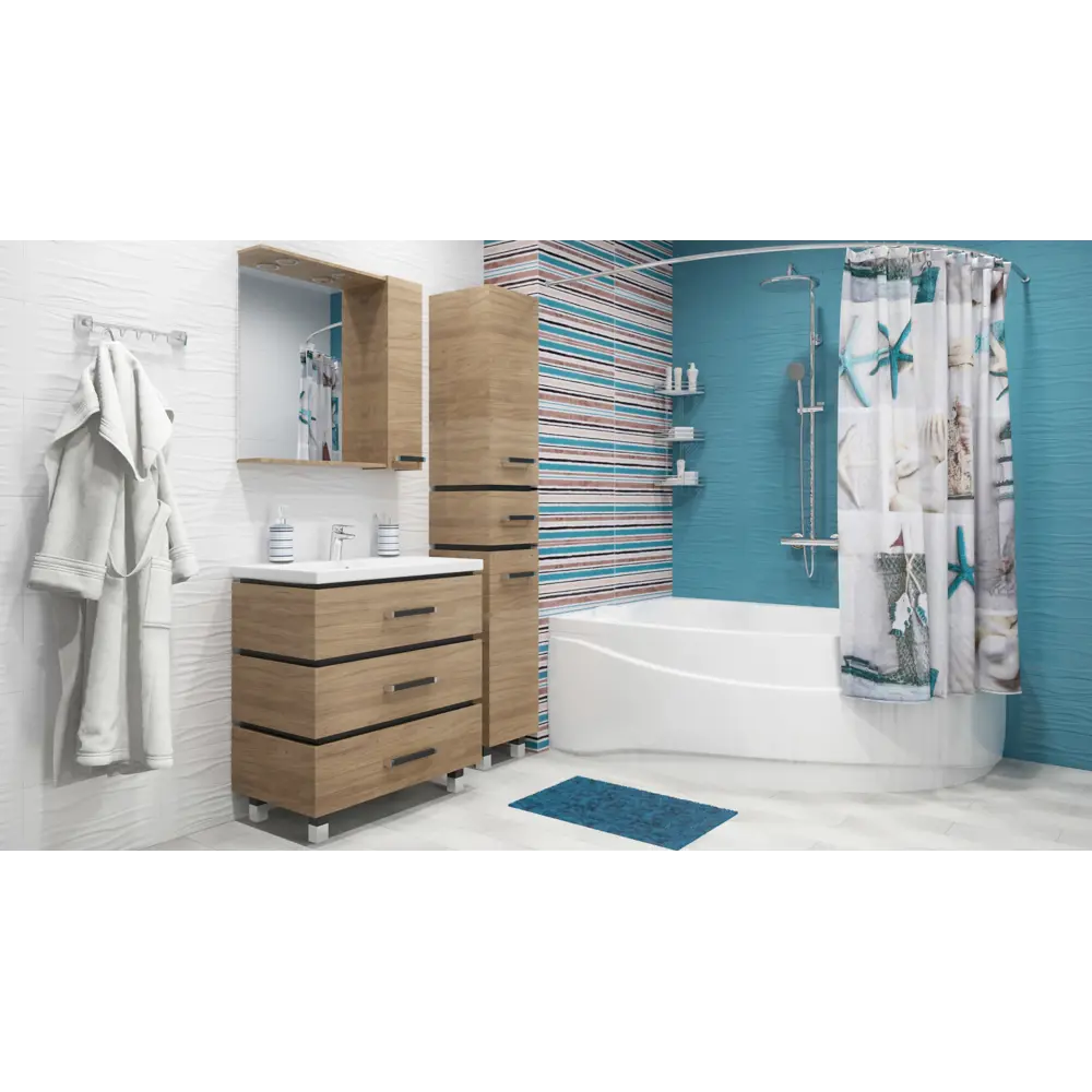 Асимметричная ванна Sensea Глоу 170х110 см для эргономичного пространства 81944583 STLM-0014294 - Вид №6