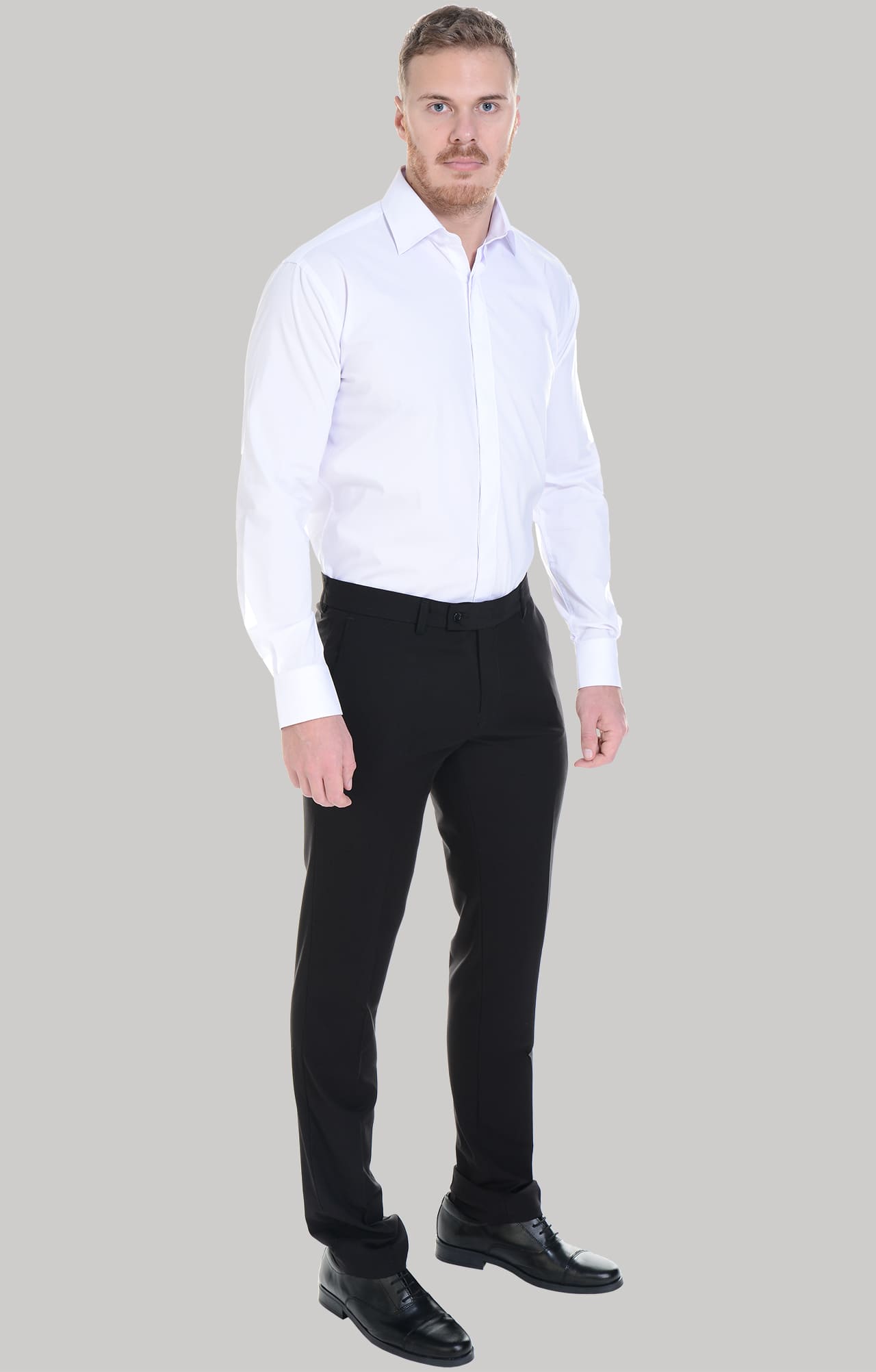 62462 Рубашка мужская  white El-Risto  Корпоративная одежда  размер 40/170-176  - Вид №7