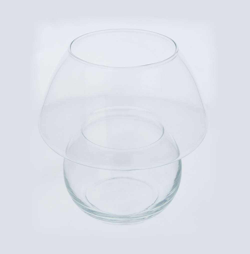 2229 Заготовка для декорирования Ваза "Грибная рапсодия-1" стекло d 16 см х 15 см Эвис 