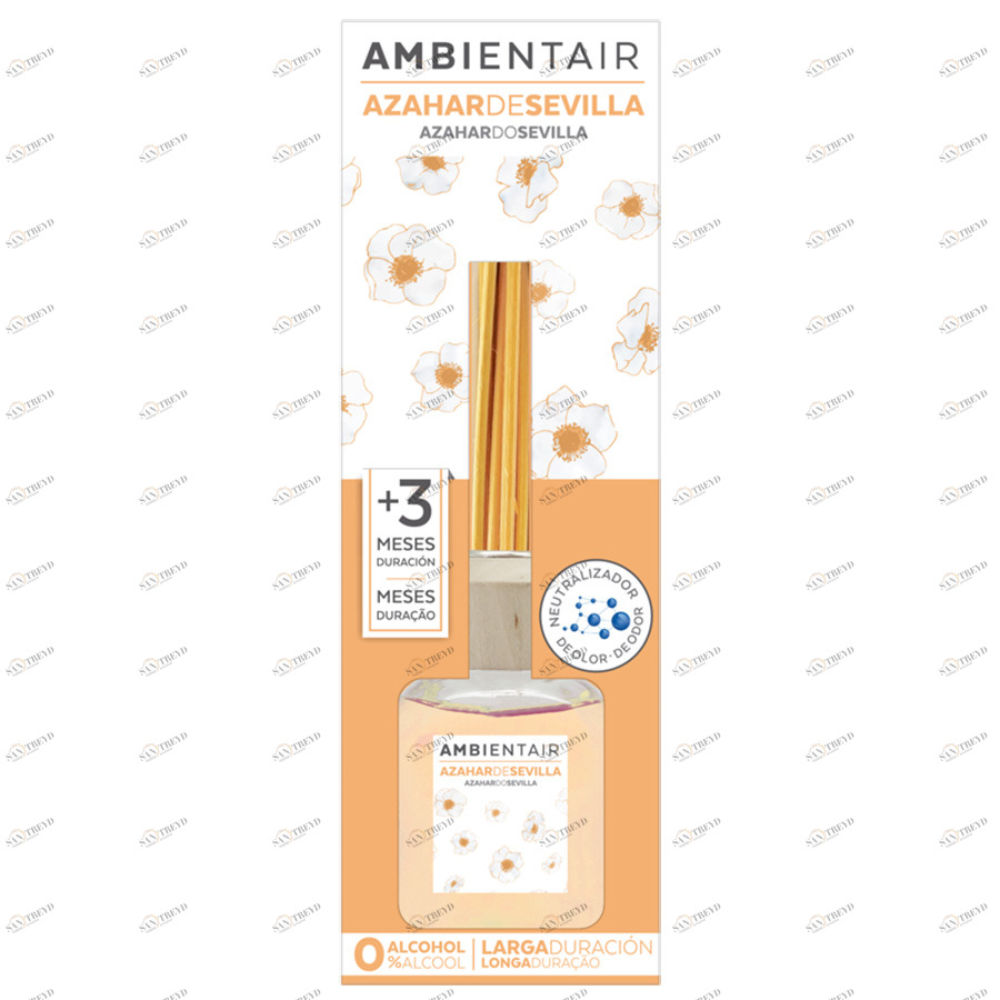 Диффузор ароматический 100 мл "Цветки апельсина из Севильи" AMBIENTAIR  00-3881122 Оранжевый 
