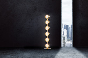 Металлический светодиодный торшер