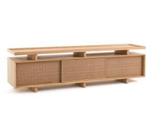 Деревянный шкаф для телевизора с раздвижными дверями