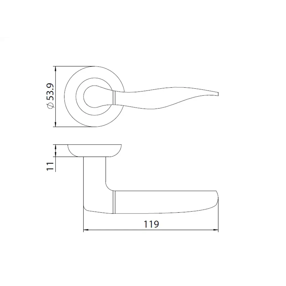 Дверные ручки EDSON EDS-34H-R1 золотые для межкомнатных дверей 85170618 STLM-0059417 - Вид №4