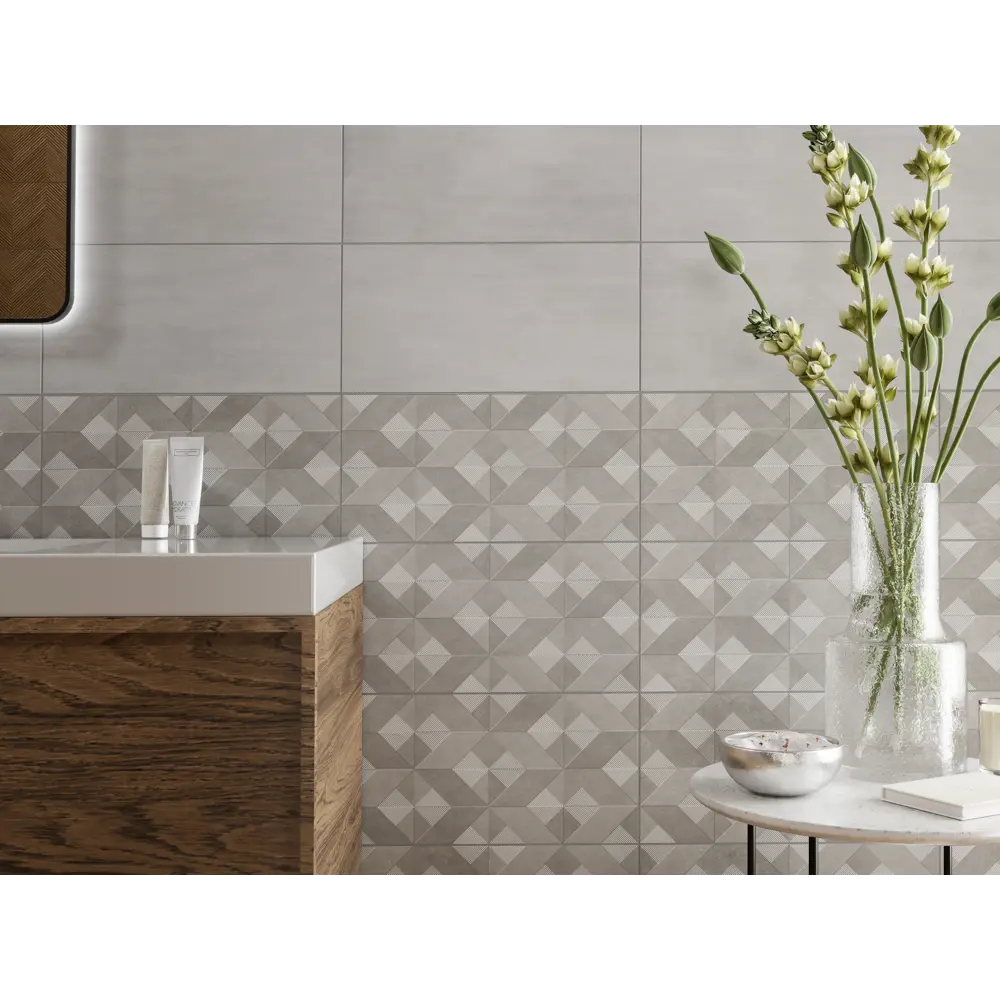 Настенная плитка KREAFORTA Mersey Concrete 20x40 см 1.62 м² матовая цвет серый STLM-2110672 - Вид №5