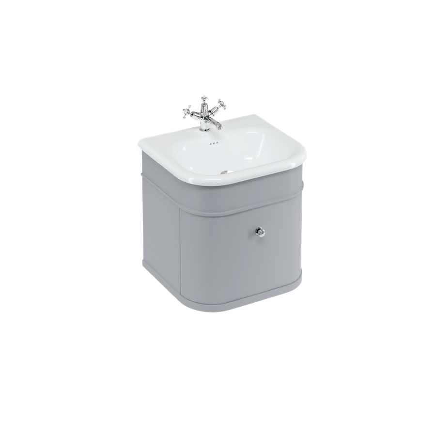 Burlington Chalfont Chalfont 550мм Тумбочка с одним выдвижным ящиком - Классический серый с классическими серыми ножками CH55G-CHLEGG  - Вид №4