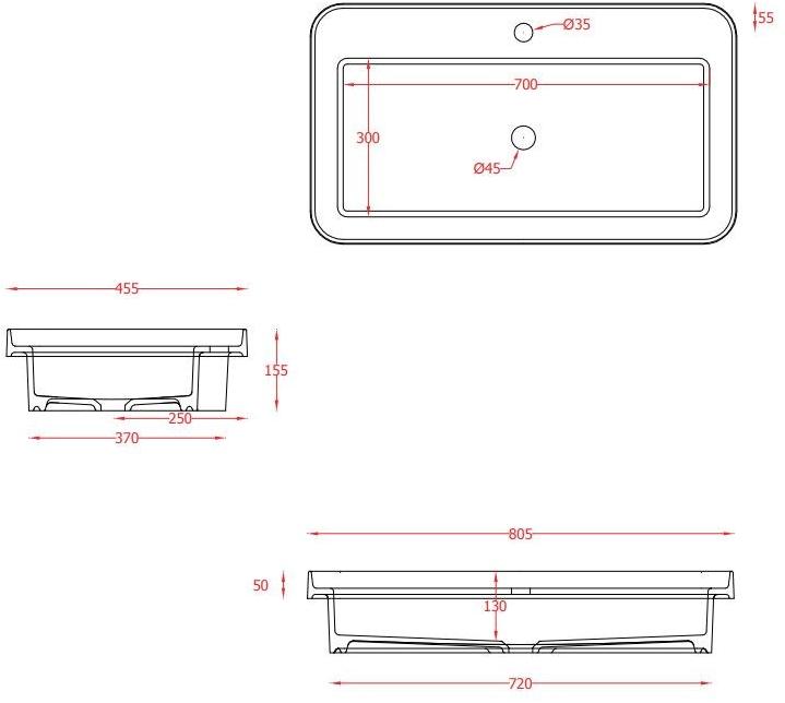 Встроенная раковина под столешницу овальная ArtCeram Fuori scala sun-id-1375151 - Вид №5