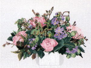1080А Набор для вышивания Пионы 30 х 40 см Thea Gouverneur