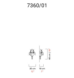 Венецианский Хрустальный настенный светильник