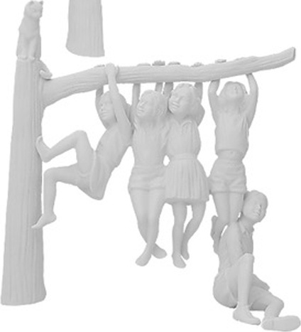 10624088 Klimenkoff Скульптура "Летом на даче №1" декорированная Фарфор твердый 