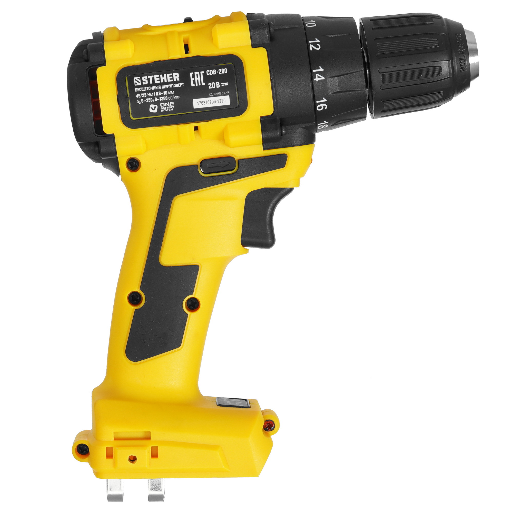 Дрель-шуруповерт STEHER CDB-200   , Без ЗУ, Без АКБ 5451686 STDN-0016442 - Вид №1