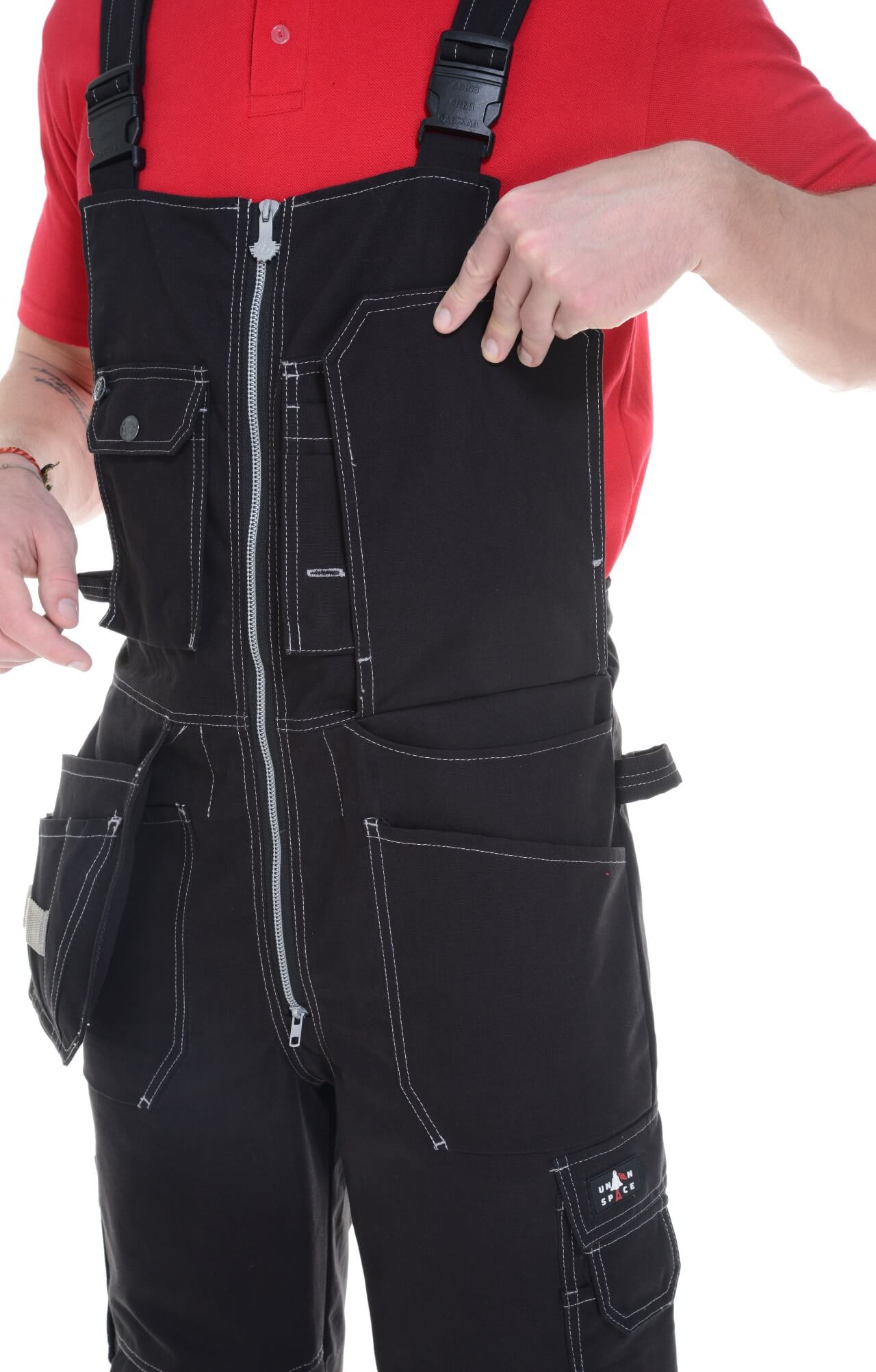 62305 Полукомбинезон  черный Union Space  Летняя спецодежда  размер 44-46/158-164  - Вид №7