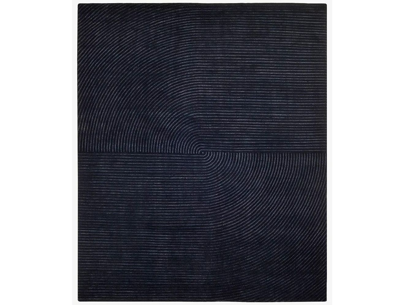 Прямоугольный ковер ручной работы из шерсти и шелка Vartian Black &amp ARCH-00142820