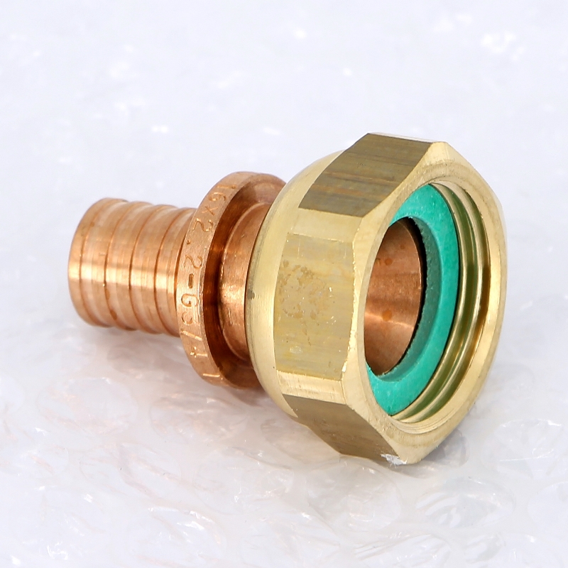 Муфта надвижная В с накидной гайкой бронзовая REHAU 16х3/4" RX 456336