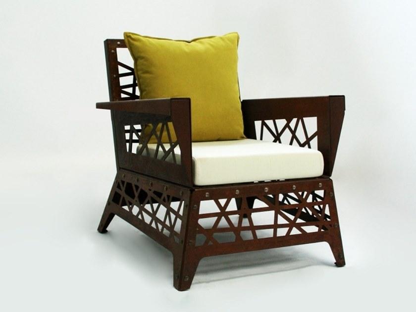 TrackDesign Садовое кресло Corten ™ с подлокотниками Mikado Dp0201000 - Вид №1