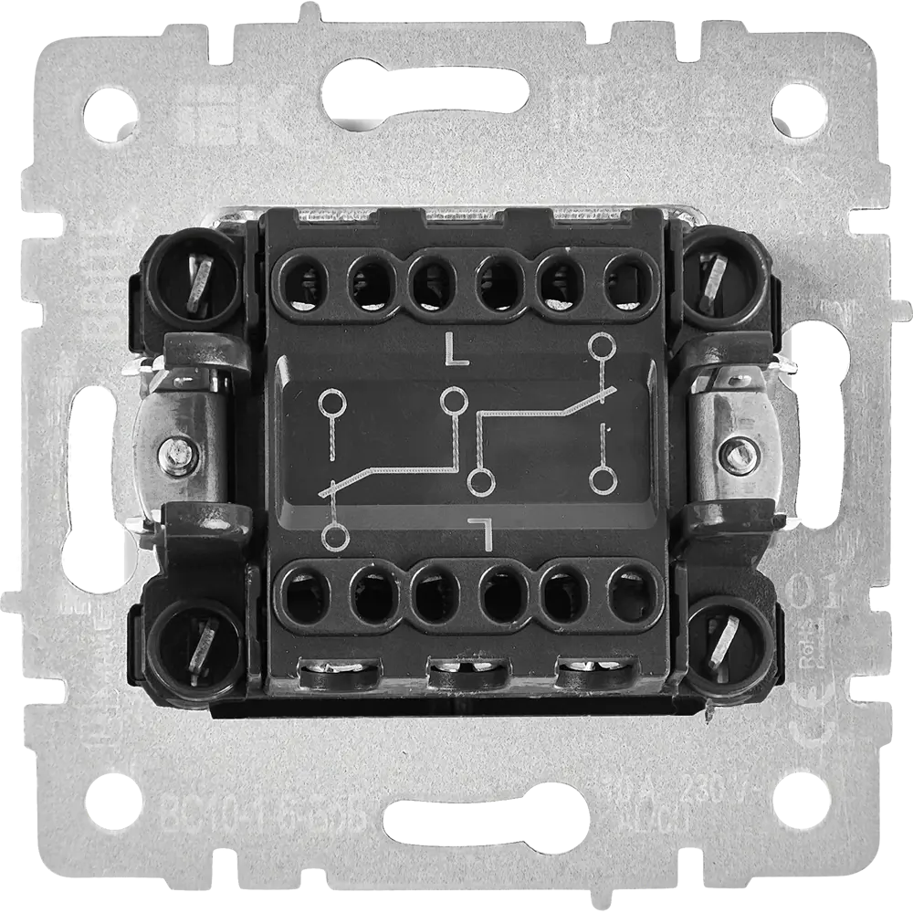 Проходной выключатель IEK Brite матовый черный, 2 клавиши 87761714 STLM-1482431 - Вид №2