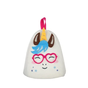 Детская банная шапка Банный Клуб Единорог - белый войлок 89396208