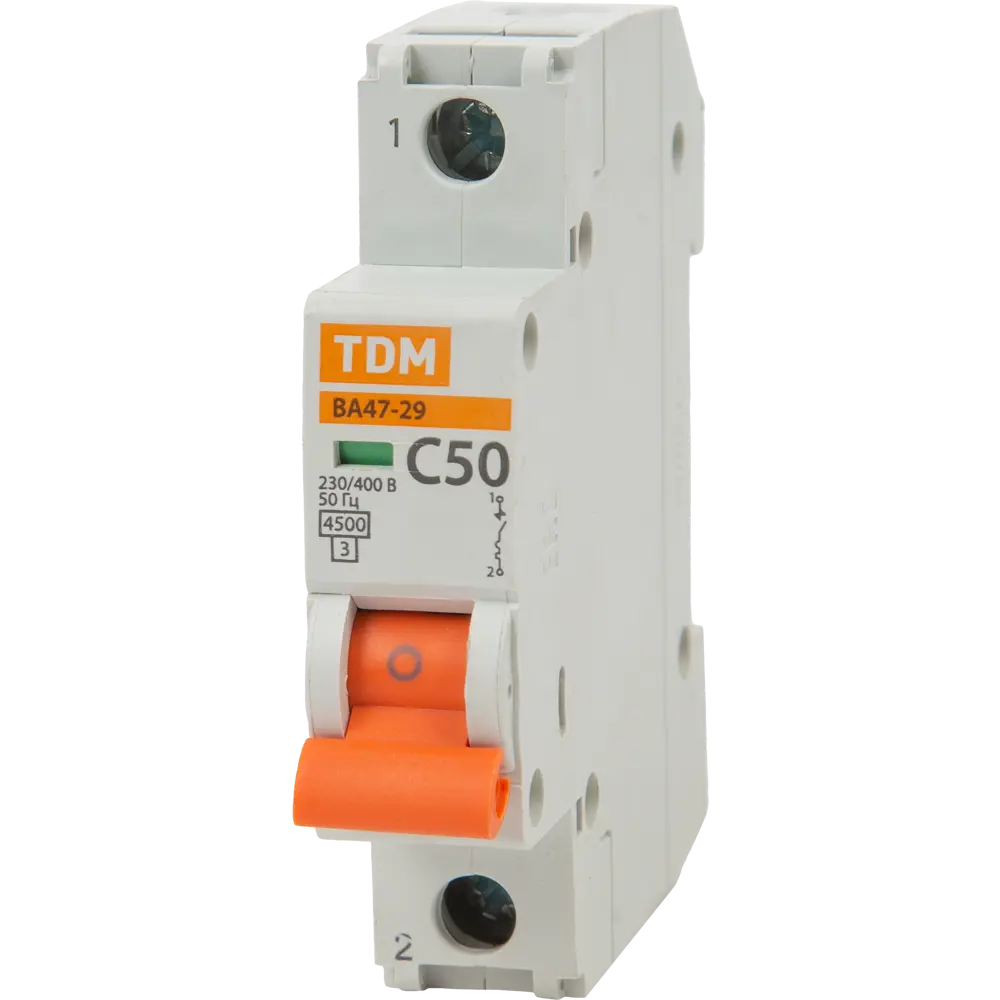 Автоматический выключатель TDM Electric ВА47-29 C50А для защиты электросетей 84399491 STLM-0049264