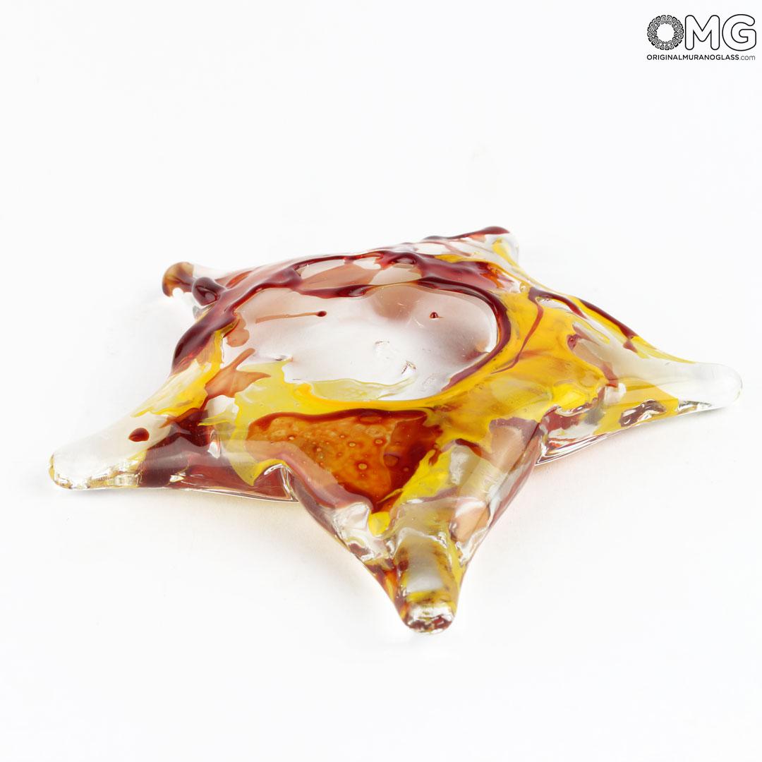 3492 ORIGINALMURANOGLASS Скульптура Морская звезда - муранское стекло Original Murano Glass OMG 13 см  - Вид №1