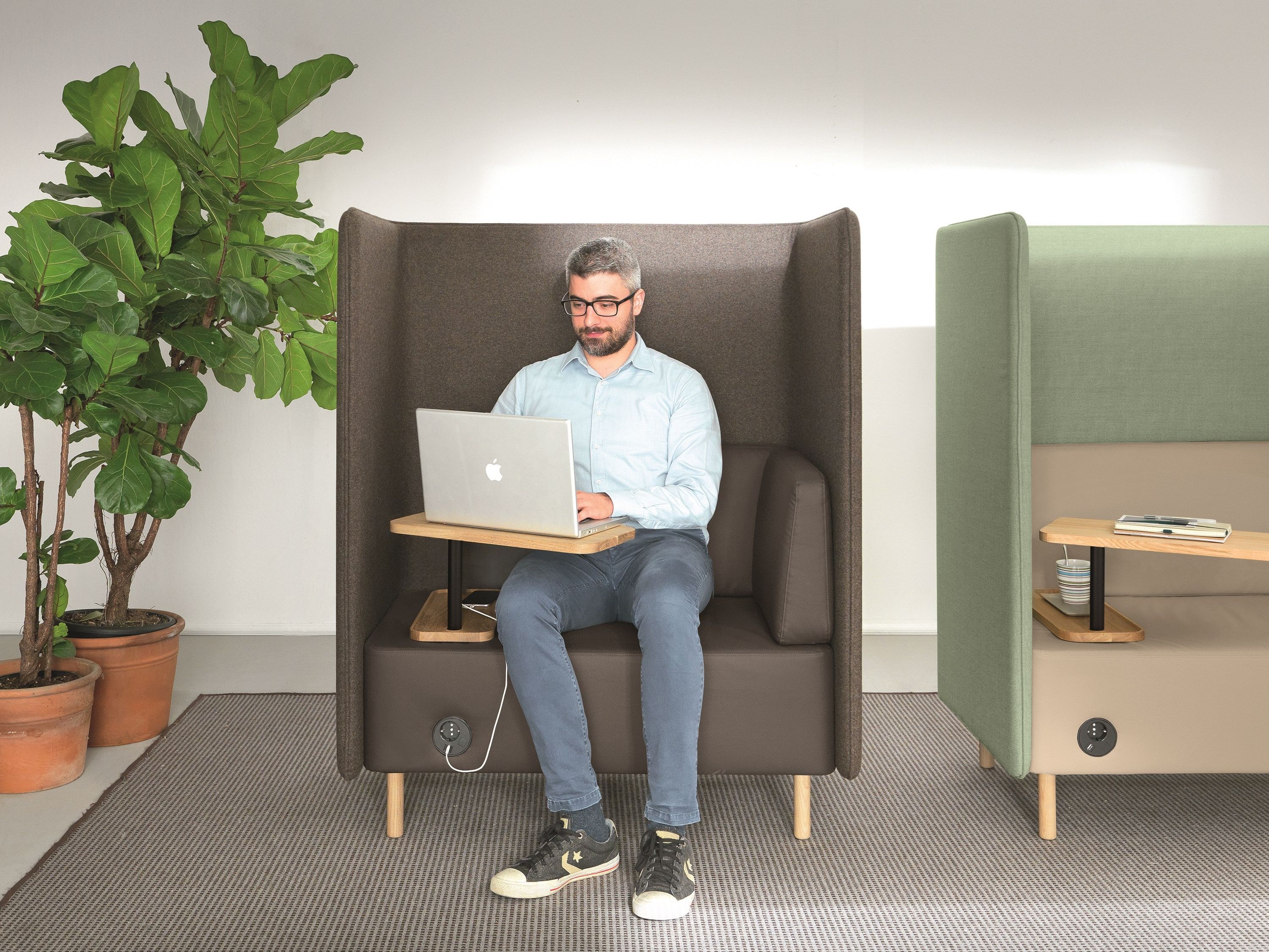 Тканевое кресло с высокой спинкой Martex Core ARCH-00032698 - Вид №1