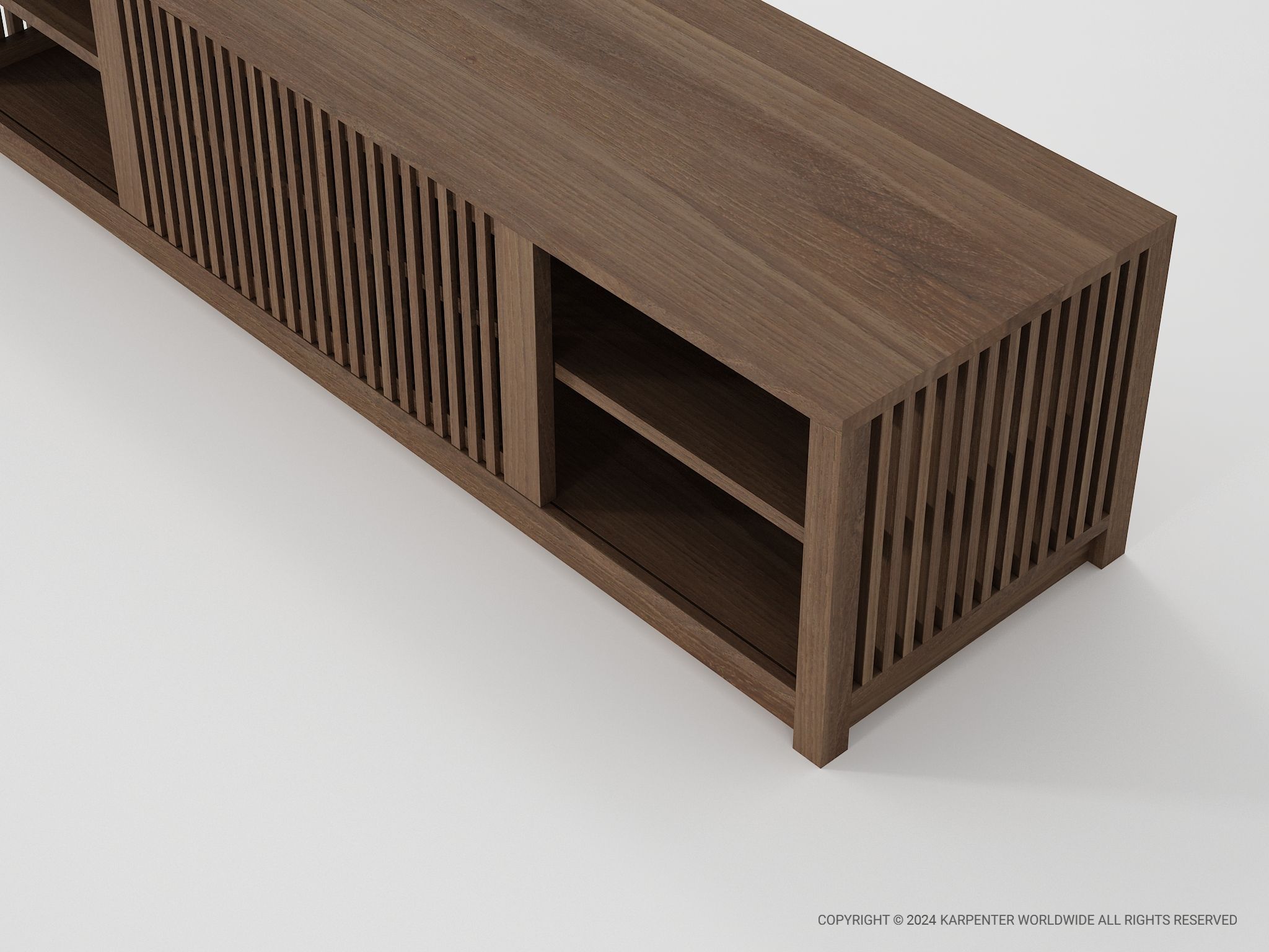 Деревянный шкаф для телевизора с раздвижными дверями KARPENTER Ray ARCH-00147709 - Вид №11