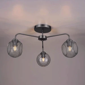 Люстра потолочная Эйр РС21386 3 лампы 10 м² цвет черный