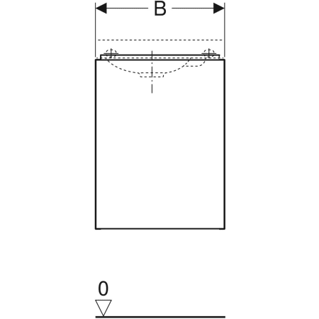 500.608.01.2 Шкафчик для раковины Geberit Acanto, с одной дверью и сифоном Geberit  - Вид №3