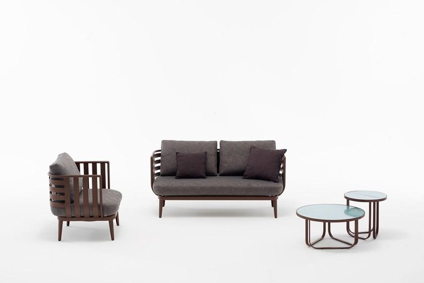 RODA 2-местный садовый диван из алюминия и ткани Thea sun-id-1494532 - Вид №1