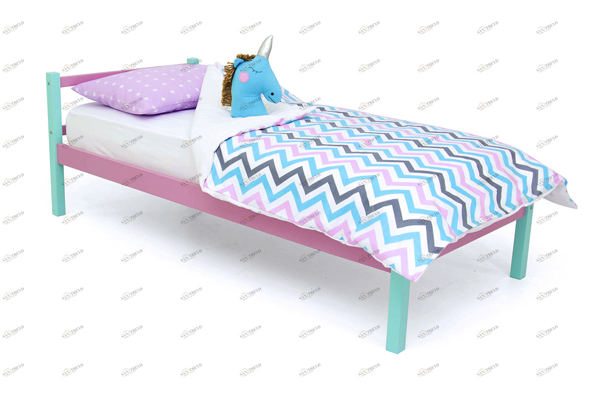 Детская кровать Svogen classic мятная, лаванда БЕЛЬМАРКО  326807 Голубой;розовый Santreyd 