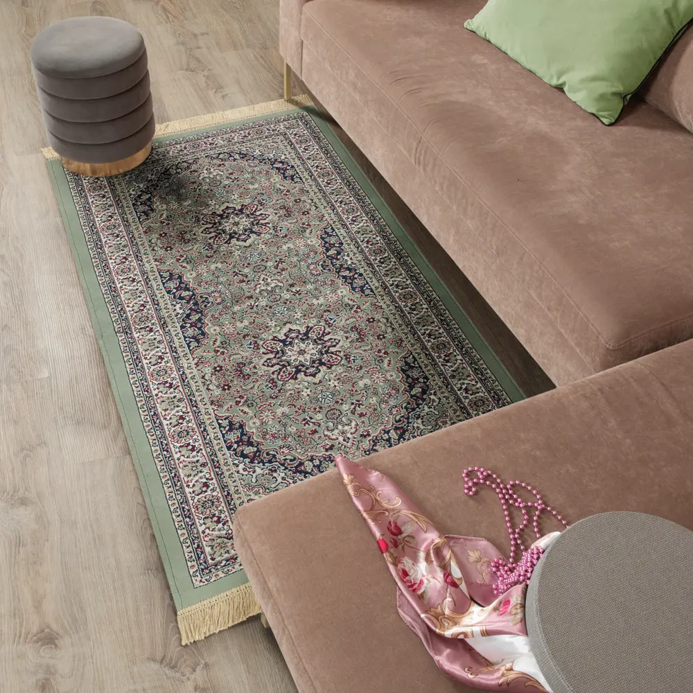 Ковер вискоза Isphahan 77801 Green 80x150 см цвет зеленый 83271477 STLM-2067566 Santreyd 
