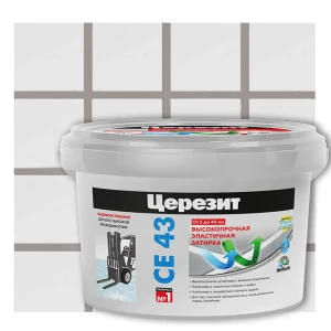 ЦЕРЕЗИТ CE 43: Водоотталкивающая цементная затирка серого цвета 2 кг 16236296