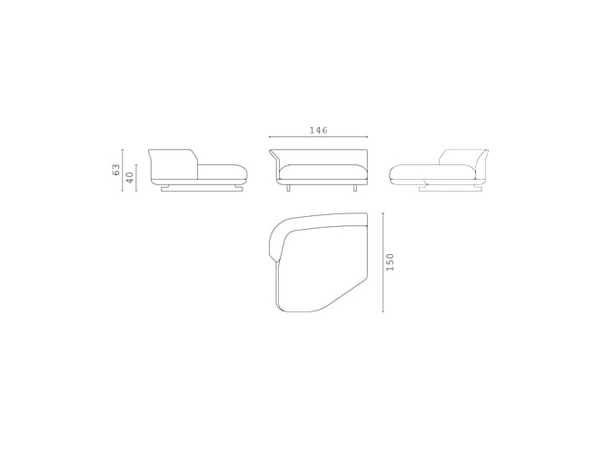 Модульный тканевый диван CPRN HOMOOD Shapes 2025 ARCH-00039487 - Вид №3