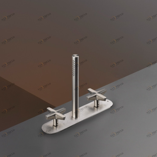 Обод монтаж комплект из 2-х прогрессивных смесителей с выдвижным цилиндрическим ручным душем диаметр 18 мм  CRX28 CEADESIGN 