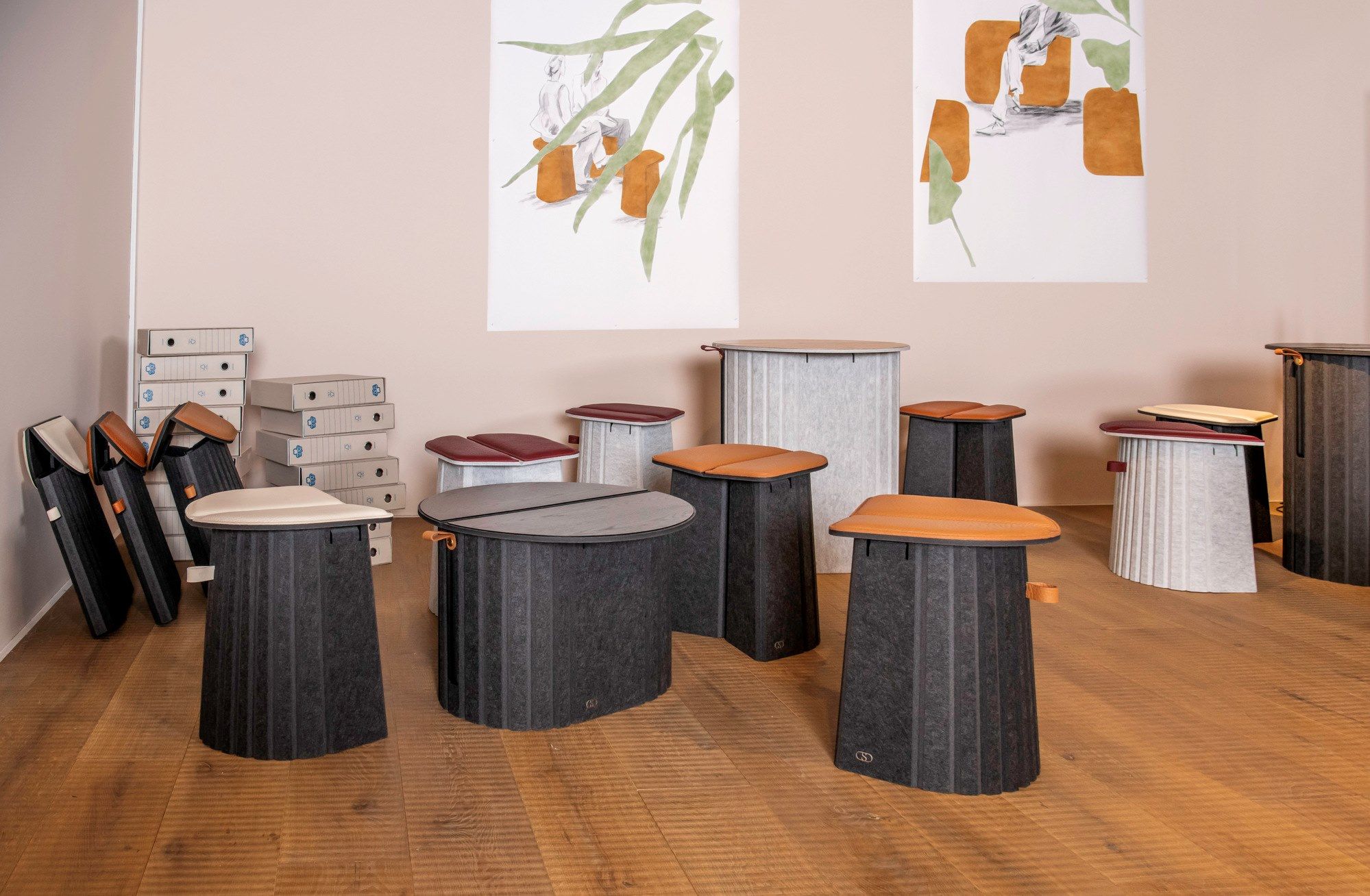 Мягкий складной табурет из войлока de Sede DS-5010 ARCH-00053627 - Вид №6