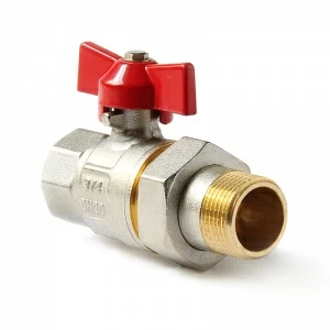 Кран шаровый 1/2 с нак. гайкой баб. Н-В РА