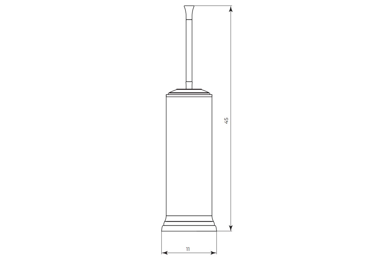 Латунь туалетная щетка Gaia Mobili BETA MTBED163 ARCH-00076580 - Вид №2