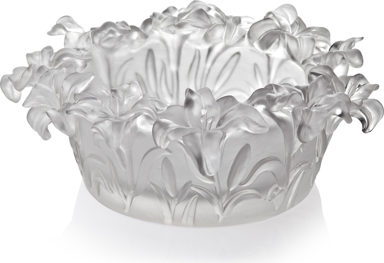 10545338 Cristal de Paris Чаша Cristal de Paris "Лилии" 30см (сатин) Хрусталь 