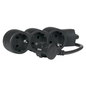 Удлинитель с розеткой Legrand с заземлением цвет черный 82213026 STLM-2050542