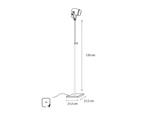 Латунная регулируемая напольная лампа