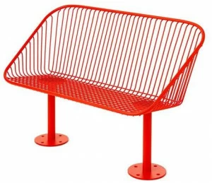 Nola Industrier Скамья из стали с порошковым покрытием со спинкой Korg