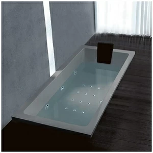 Ванна Gruppo treesse Quadra 170 ATC-V072Q-DX-SE серая с гидромассажем аэромассажем и дезинфекцией и дистанционным управлением прямоугольная встроенная правая