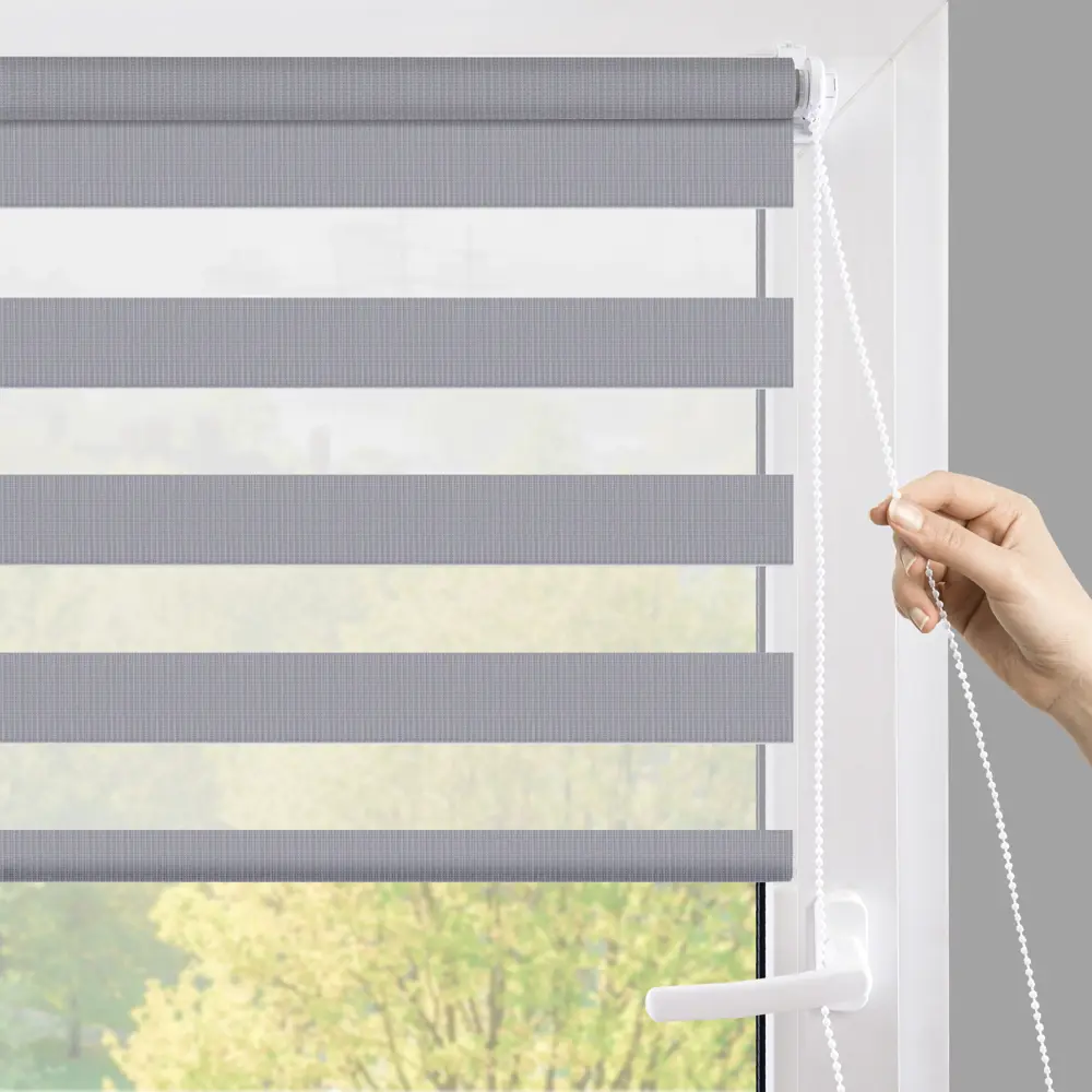 Рулонная штора день-ночь MIAMOZA Петер 40x160 см серая 89411355 STLM-1563646 - Вид №7