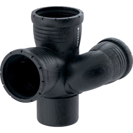 393.464.14.1 Крестовина Geberit Silent-Pro, левая со смещенным впуском и дополнительным отводом 87,5° Geberit 