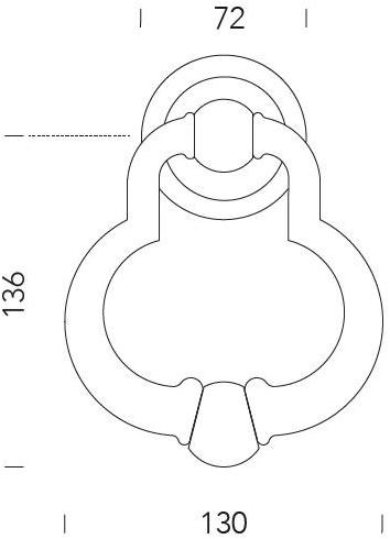Reguitti Дверной молоток из латуни Helios 013ba73r - Вид №3