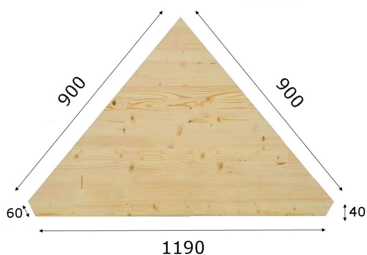 83850957 Ступень треугольная сращенная хвоя сорт АВ 40х900х900 мм STLM-0044967 Santreyd  - Вид №4