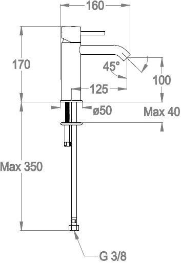 Fir Italia Смеситель для умывальника, однорычажный The outfit 8411210_2 - Вид №2