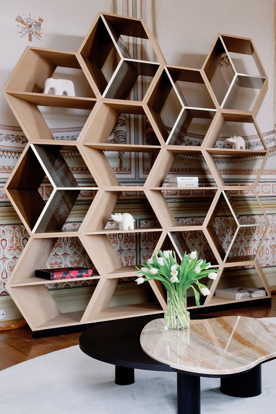 Низкий журнальный столик из дуба и оникса Shadow Greenapple Bordeira ARCH-00111828 - Вид №5