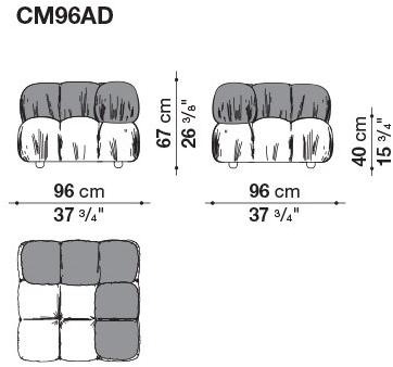 B&B Italia Модульный кожаный диван с тафтингом Camaleonda sun-id-1503982 - Вид №7
